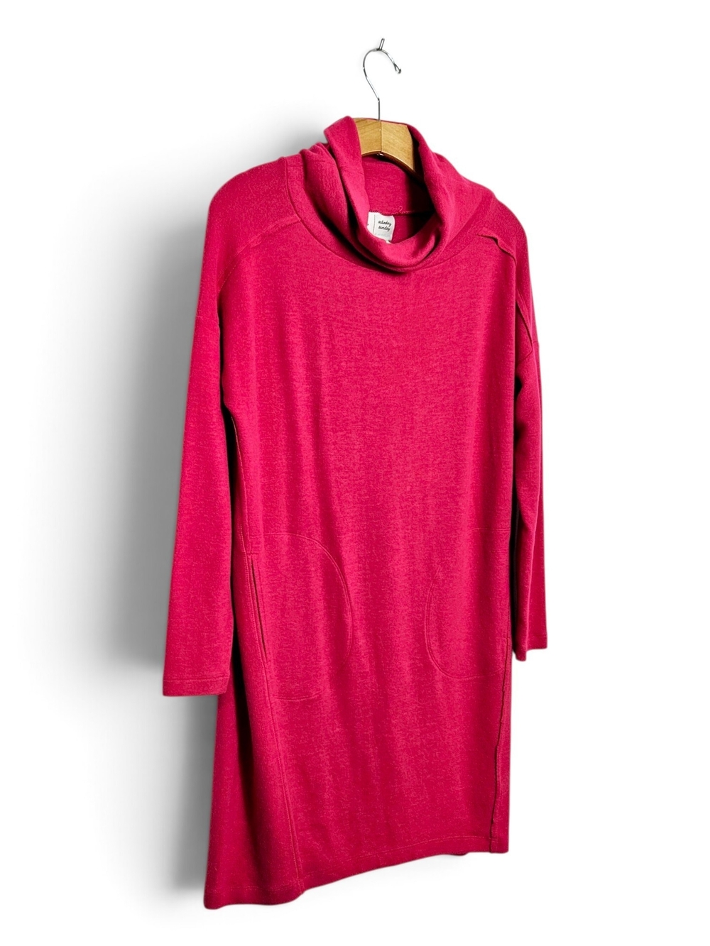 NWT Saturday Sunday Anthropologie Tunic Dress XS Cowl Neck Oversize Magenta Pink